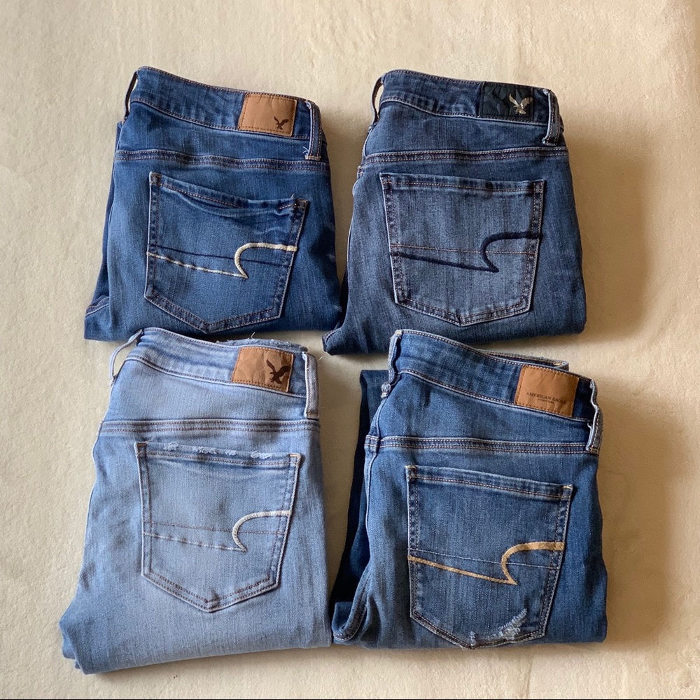 Bundle: 4 Pairs of American Eagle 6 Long Jeggings!